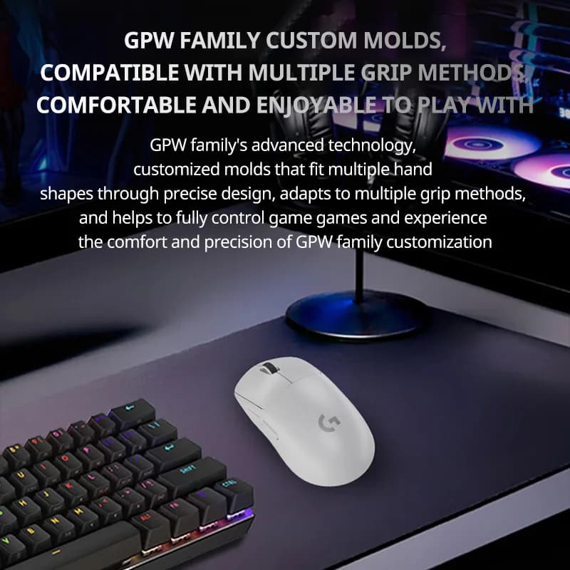 ماوس الألعاب اللاسلكي Logitech G PRO X SUPERLIGHT 2 SE، 60 جرام فائق الخفة، مستشعر HERO 2 بدقة 44000 نقطة لكل بوصة، تقنية LIGHTSPEED اللاسلكية - 4