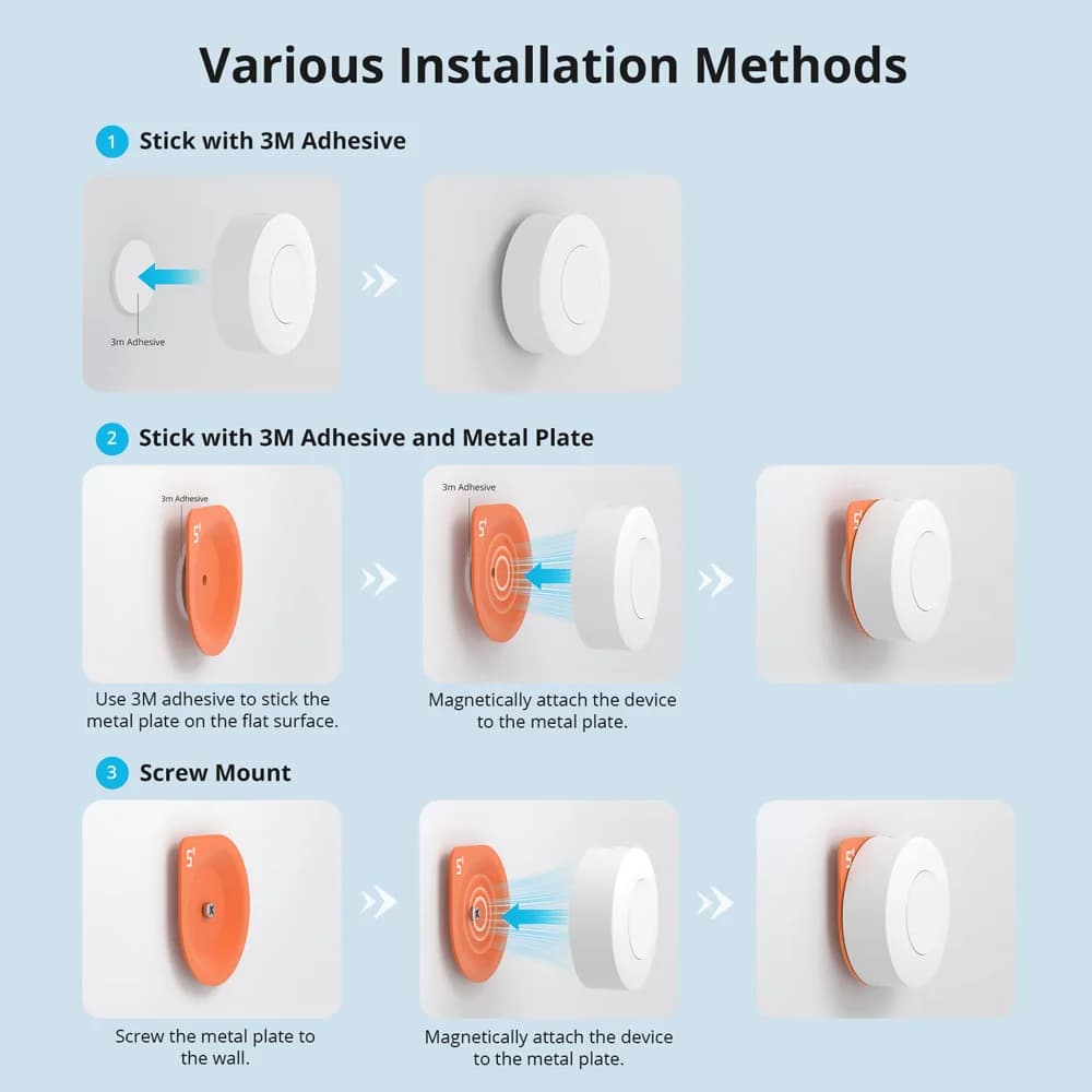 SONOFF SNZB-01P Smart Zigbee Wireless Switch 1-10PCS Smart Scene via eWeLink Two-Way Control with TX Ultimate NSPanel Pro Switch - 6