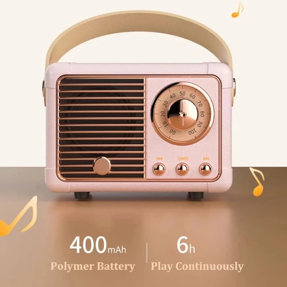 Retro Bluetooth Speaker Wireless Card Portable Subwoofer Mini Outdoor Student Small Bluetooth Speaker - 5
