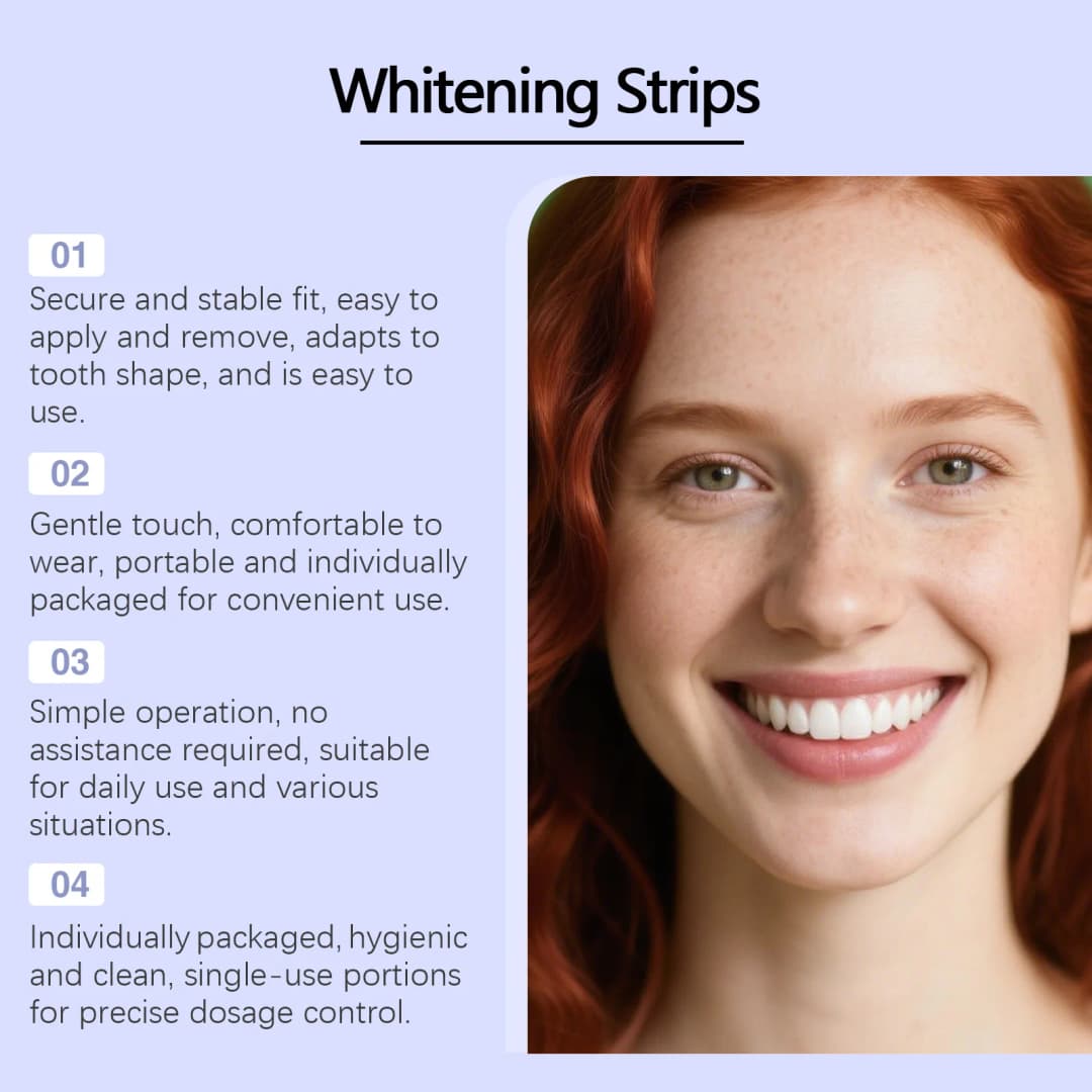 Purple Teeth Whitening Strips Oral Hygiene Fresh Breath Brighten Tooth Bleaching Long Lasting Oral Care Tooth Whitener Patches - 6