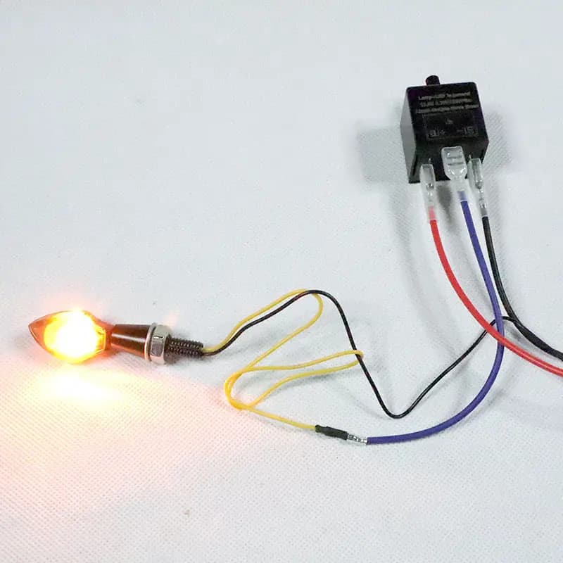 مرحل وميض LED عالمي 12V 3 دبابيس للسيارات والدراجات النارية إشارة دوران قابلة للتعديل إشارة وميض دراجة نارية مرحل مؤشر - 6