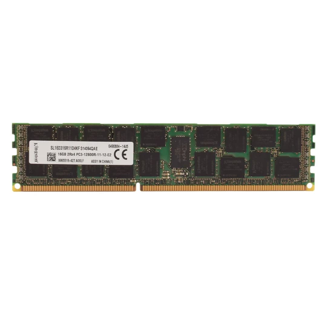 ذاكرة خادم كينجستون DDR3 وDDR3L بسعات 4GB و8GB و16GB و32GB و64GB بترددات 1333MHz و1600MHz و1866MHz نوع ECC REG 2RX4 متوافقة مع PC3-12800R - 2