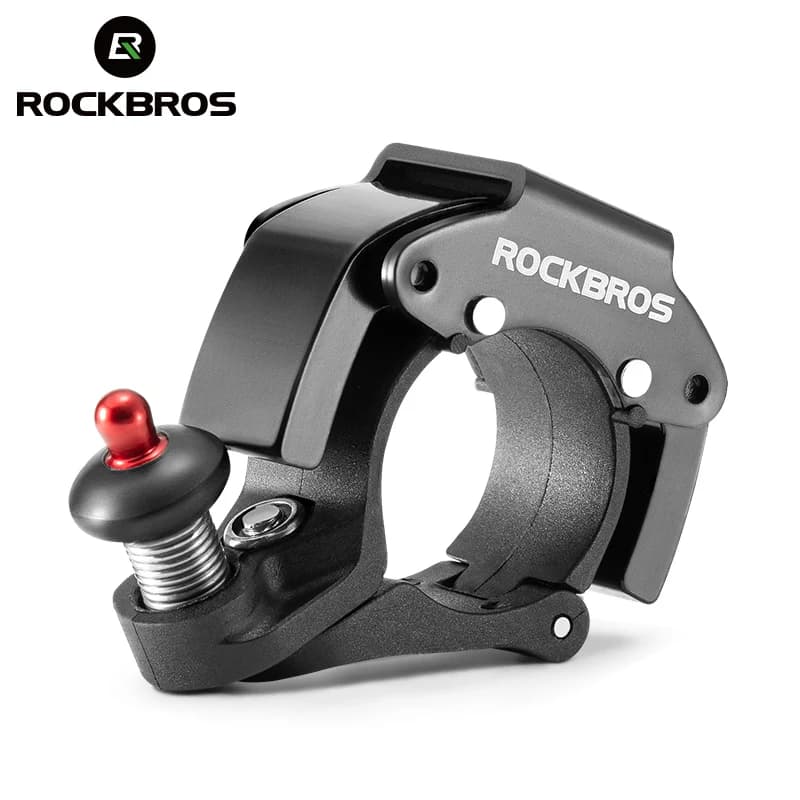 جرس دراجة ROCKBROS من سبائك الألمنيوم بوق صغير الحجم محمول إنذار صوتي لسلامة دراجة الطريق MTB حلقة دراجة اكسسوارات الدراجات