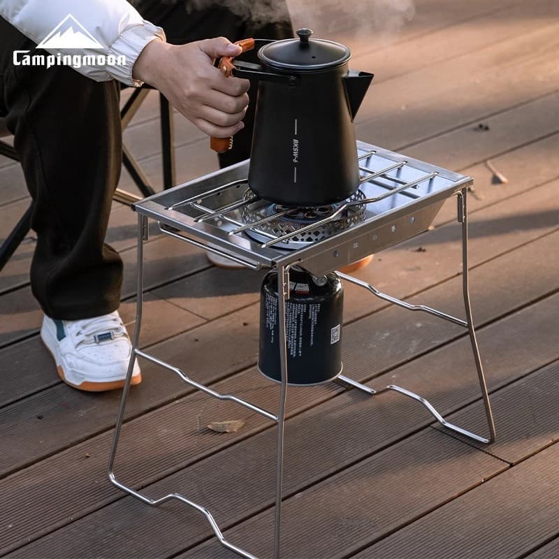 CAMPINGMOON OD-4/PG-4 موقد تخييم محمول من سبائك الألومنيوم يعمل بالبيوتان والبروبان للطبخ في الهواء الطلق - 3