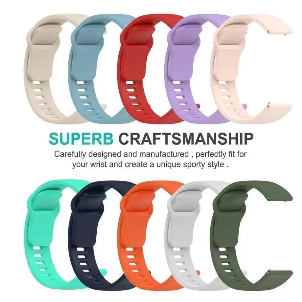 حزام سيليكون 22 مم لساعة Realme Watch 5 سوار رياضي لساعة Realme Watch S2/Realme S 2 و2 Pro و3 و3 Pro - 3