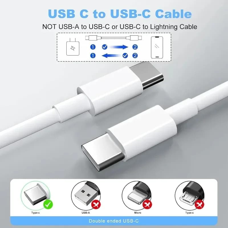 3Pcs Type C To Type C Cable 100W Super Fast Charging Phone Charger Data Wire For Samsung Xiaomi Huawei USB C Quick Charger Cable - 6