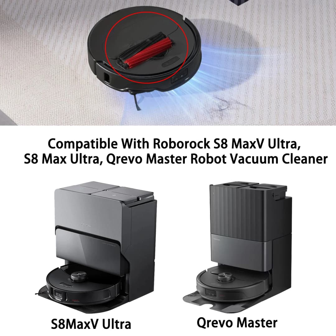 Original Roborock Main Brush 2 Pack  for  S8 MaxV Ultra, S8 Max Ultra, Qrevo Master Robot Vacuum Cleaner - 2