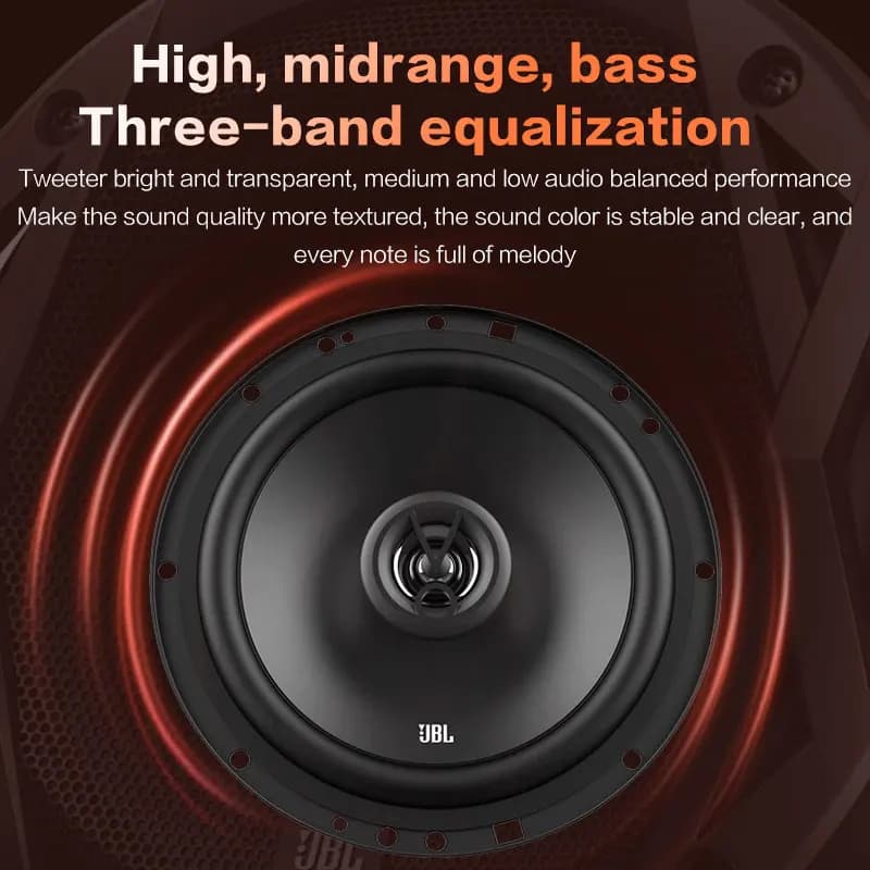 سماعة سيارة JBL مقاس 6 بوصات و6.5 بوصة، سماعة محورية 200 واط، سماعة نطاق كامل، سماعة هاي فاي، سماعة تريبل وميد رينج، سماعة صبووفر للسيارة - 4