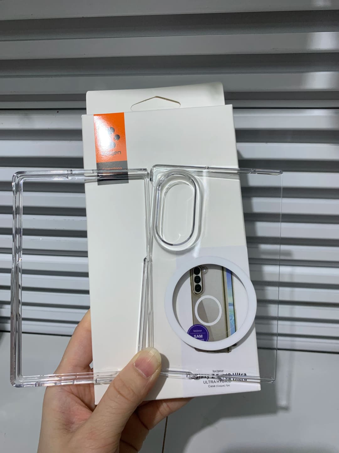 غطاء شفاف من Spigen لماج سيف، غطاء صلب مقاوم للصدمات، رقيق جداً لهاتف سامسونج جالاكسي Z Fold 8 ألترا 7 6 5 - 6