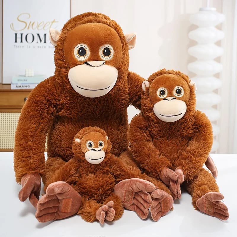 30-90CM Cartoon Gorilla Plush Toy Chimpanzees Punch Monkey Soft Stuffed Doll Decor Girls Birthday Gift Orangutan Plushies Dolls - 5