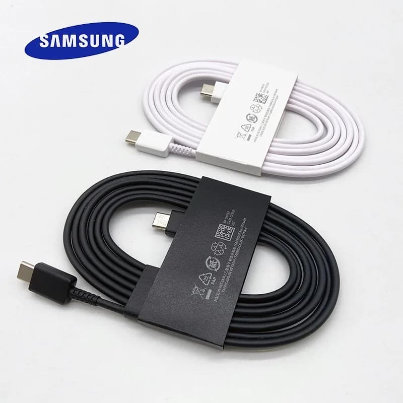 كابل سامسونج Type C بطول 1.8 متر و3 أمبير للشحن السريع لهواتف جالاكسي S23 وS20 وS21 وS22 بلس ألترا