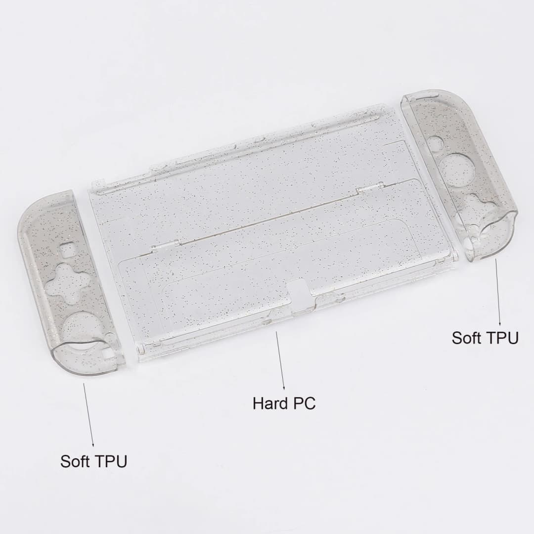 حافظات لامعة شفافة من مادة TPU+PC لجهاز نينتندو سويتش Oled Console غطاء لوحة ألعاب الفيديو ملحقات الجلد - 4
