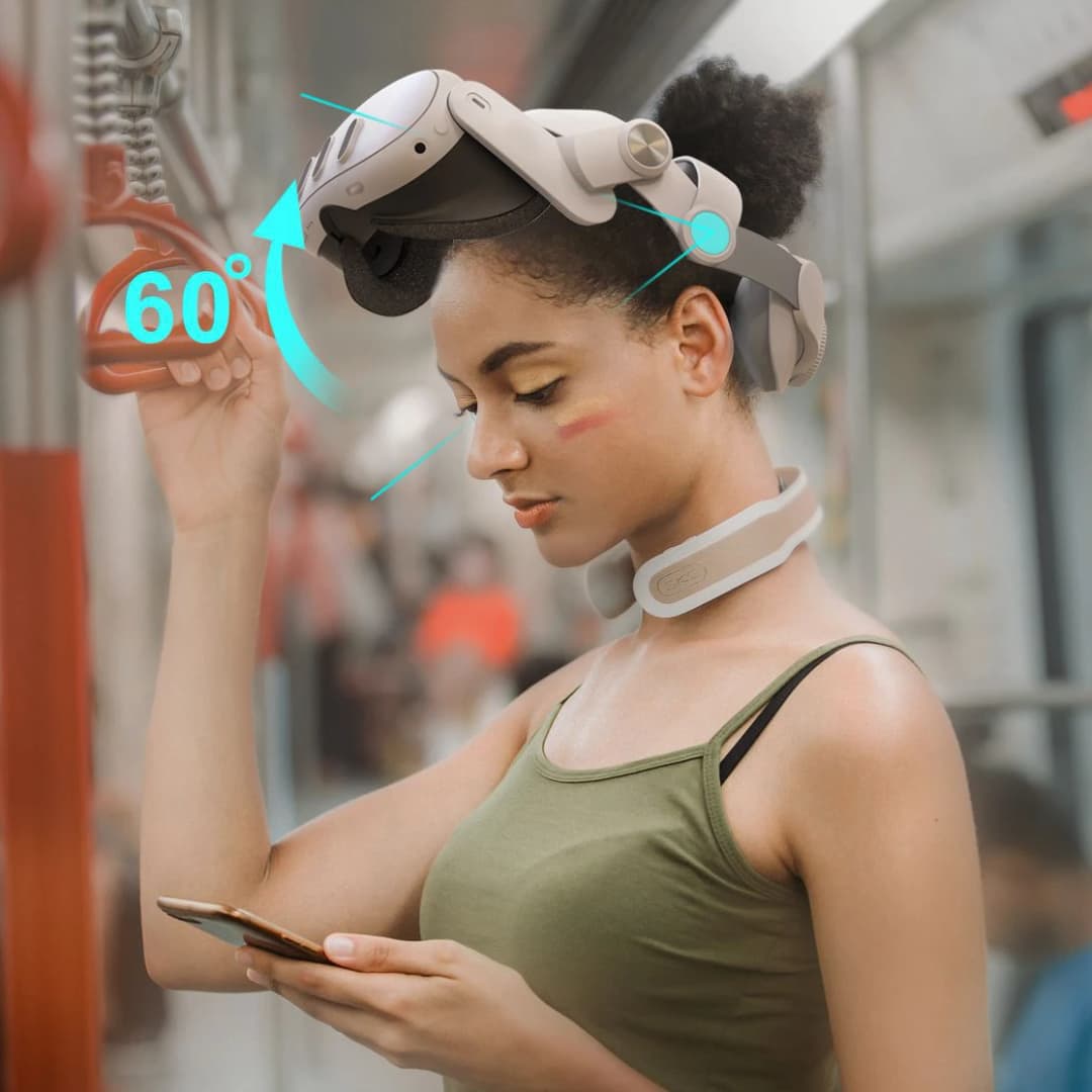 حزام نخبة قابل للاستبدال لسماعة الرأس Meta Quest 3 VR، حزام رأس قابل للتعديل لتحسين الراحة، إكسسوارات خوذة - 3
