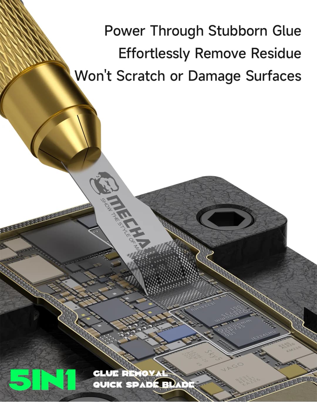 ميكانيكي SF-51 IC رقاقة اللوحة الأم إصلاح رقيقة سكين PCB اللوحة الأم رقاقة وحدة المعالجة المركزية أداة إزالة الغراء كفاءة مجموعة إزالة الغراء - 4