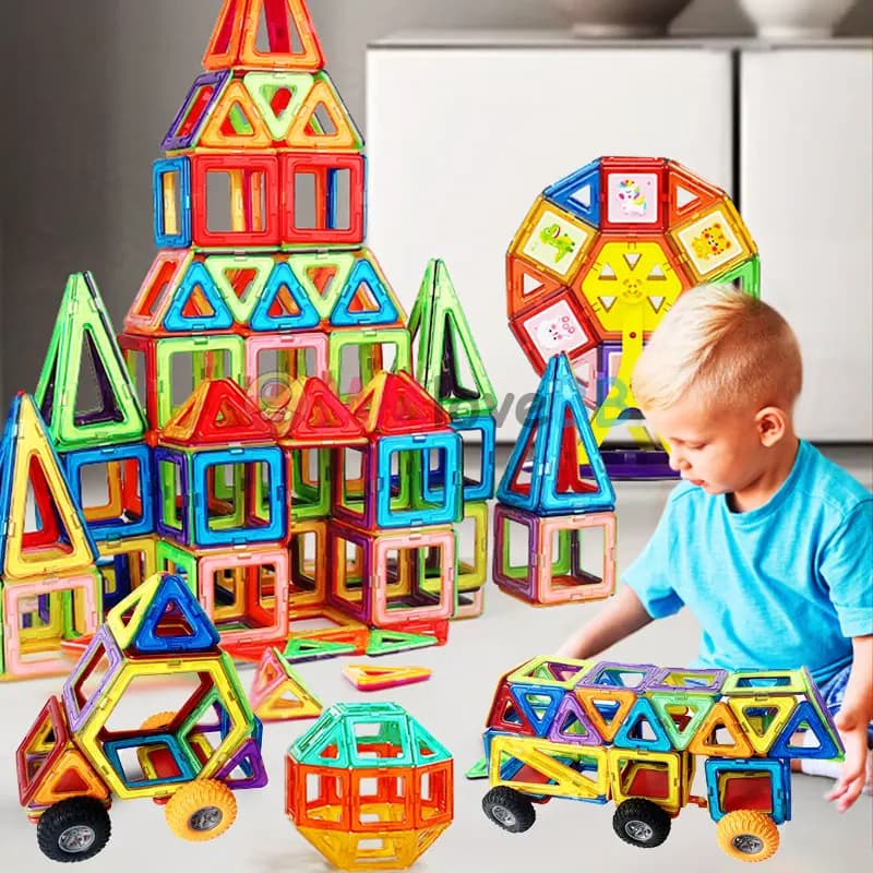 Magnets Toys for Kids Big Size Plus Magnetic Blocks for Children Designer Constructor Set Toys for Boys Building Blocks - 2