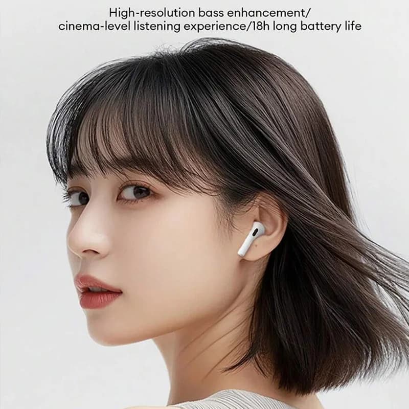 New Wireless Bluetooth Headphones Earphones With Mic Charging Case Clear Sound Long Playtime Compatible With All Smartphone - 4