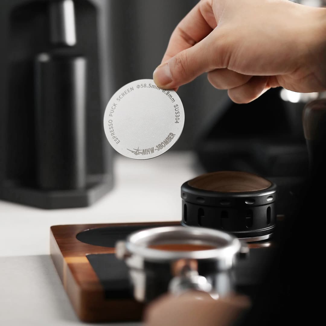MHW-3BOMBER Espresso Puck Screen for 51/53/58.5MM Reusable  Stainless Steel/Titanium Coffee Filter 0.8/0.2MM Coffee Accessorie - 2