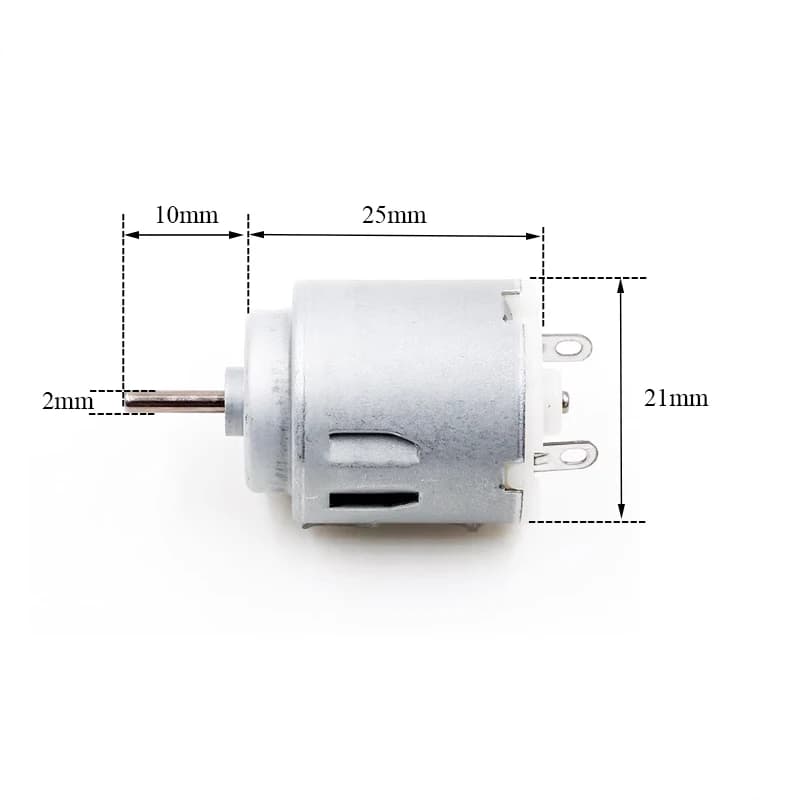 محرك كهربائي دائري صغير 21 مم DC 3V 20000 دورة في الدقيقة RE-140SA-2270 DC 3V 5V 6V R140 مايكرو فرشاة معدنية ثمينة موتور لعبة تعمل بالريموت سيارة - 2