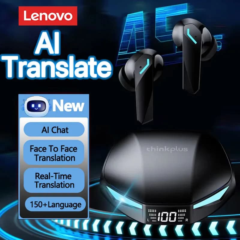 سماعات أذن لينوفو XT53 مع ترجمة ذكية، بلوتوث 5.4، مكالمات صوتية HD، تقليل الضوضاء، سماعات ترجمة في الوقت الفعلي