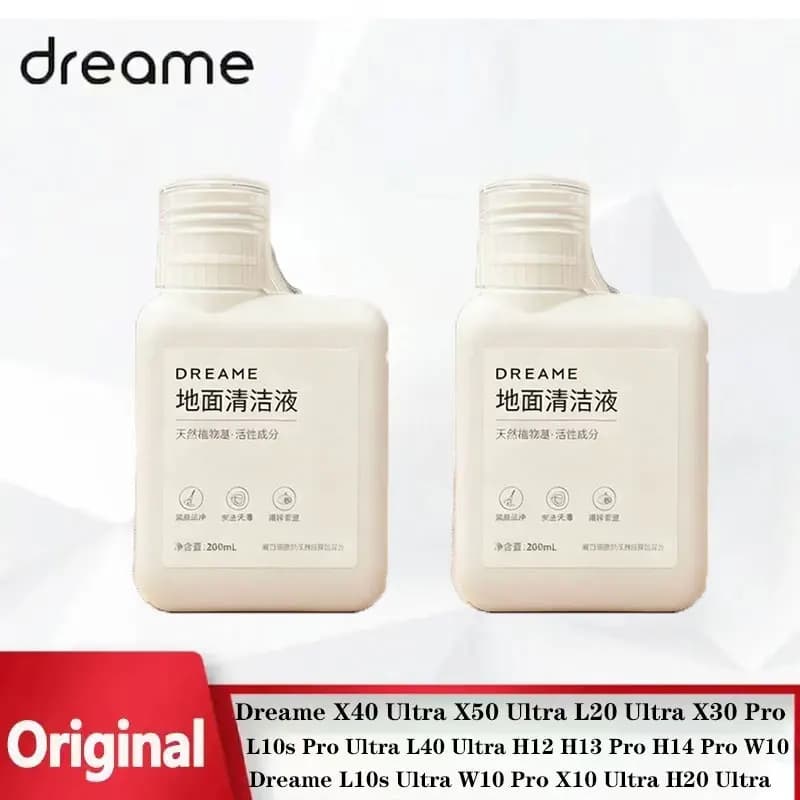 سائل تنظيف أصلي Dreame بسعة 200 مللي لـ Dreame L40S Pro/X50 Ultra/X30 Ultra/X40 Ultra مع ملحقات تنظيف كاملة