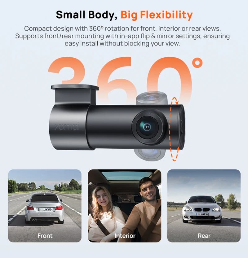 New 70mai Dash Cam M310 Plus 3K 1620P WDR Voice Control 139°FOV Car DVR 70mai M310 Plus 3K Car Recorder Parking Monitor - 3