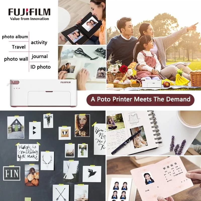 طابعة صور محمولة Fujifilm Xiaoqiaoyin طباعة حرارية بالتصعيد الجيل الثاني واي فاي Princiao Smart 2 للهاتف المحمول - 4