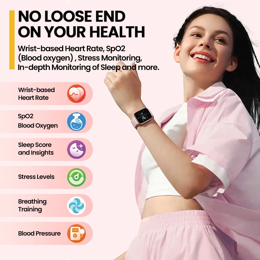 New Zeblaze GTS 3 Voice Calling Smart Watch Ultra-big 2.03'' HD Screen 24H Health Monitor 100+ Sports Modes 200+ Watch Faces - 3