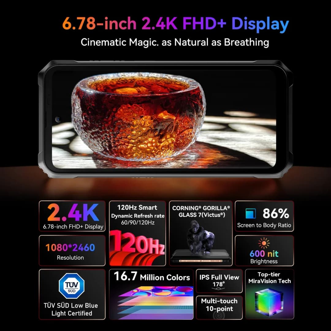 Blackview BL9000 PRO 5G Rugged Smartphone 6.78'' FHD 12GB 512GB Infrared Imaging Camera 8800mAh Android 14 - 2