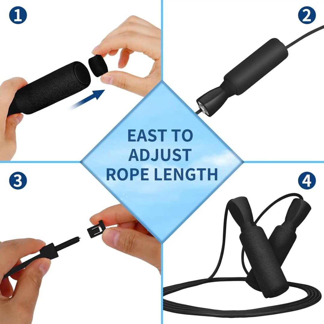 Cordless Jump Rope With Heavy Balls Sports Fitness Training Bodybuilding Exercise Rapid Speed Skipping Rope Home Gym Equipment - 6
