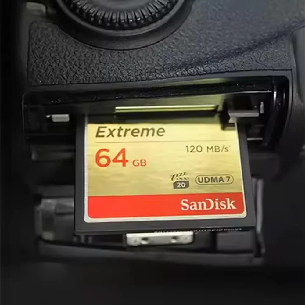 بطاقة ذاكرة SanDisk Extreme CompactFlash سعة 32 جيجابايت و64 جيجابايت و128 جيجابايت CF بسرعة 120 ميجابايت/ثانية لكاميرات DSLR وكاميرات الفيديو HD - 6