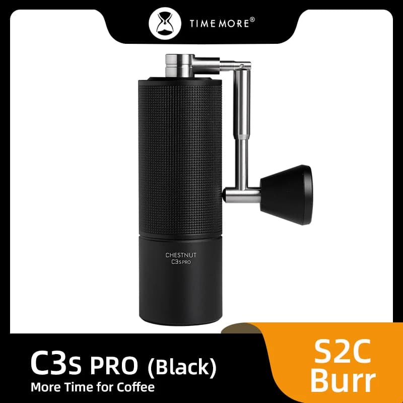 مطحنة قهوة يدوية TIMEMORE Chestnut C3S PRO، سعة 25 جرام، شفرة قابلة للتعديل من الفولاذ، مع فرشاة تنظيف