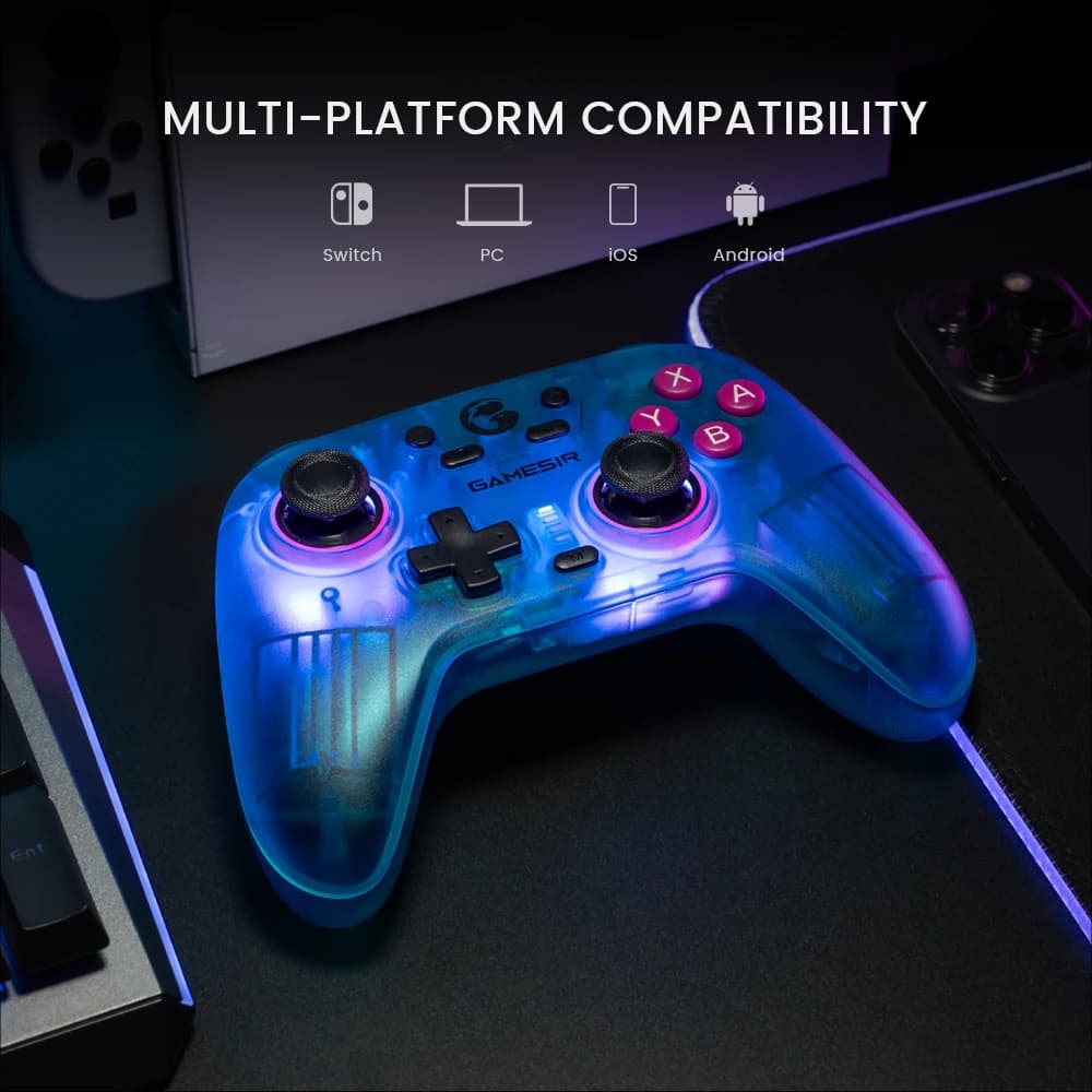 وحدة تحكم GameSir Nova لاسلكية مع Bluetooth وعصا تحكم بتأثير Hall لأجهزة Nintendo Switch وiPhone وAndroid وPC - 3