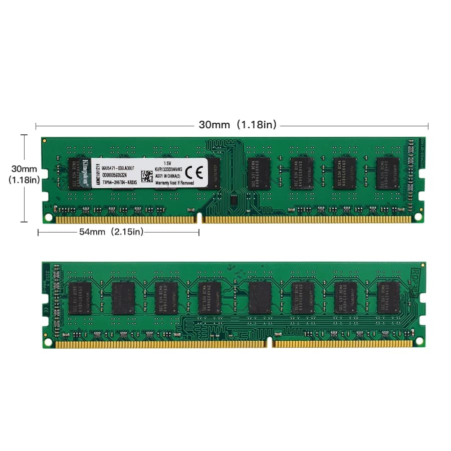 ذاكرة رام كينجستون DDR3 8 جيجا 4 جيجا 1066 ميجا هرتز 1333 ميجا هرتز 1600 ميجا هرتز 1866 ميجا هرتز PC3-10600 PC3-12800 لوحة ذاكرة كمبيوتر مكتبي - 3