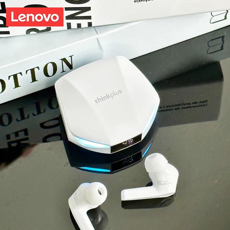 سماعات أذن لاسلكية للألعاب Lenovo XT53 بتقنية Bluetooth 5.4، سماعات أذن ذات تأخير منخفض مع شاشة LED وميكروفون مقاومة للماء - 5