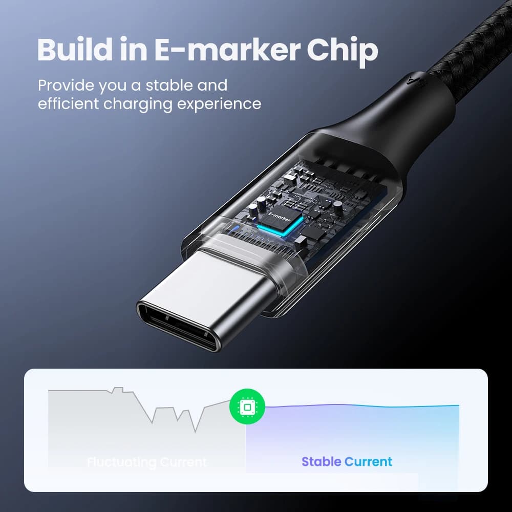 UGREEN 100W USB Type C To USB C Cable For iPhone 17 16 MacBook iPad Samsung Poco PD Fast Charging Charger Cord 5A E-Marker Chip - 6