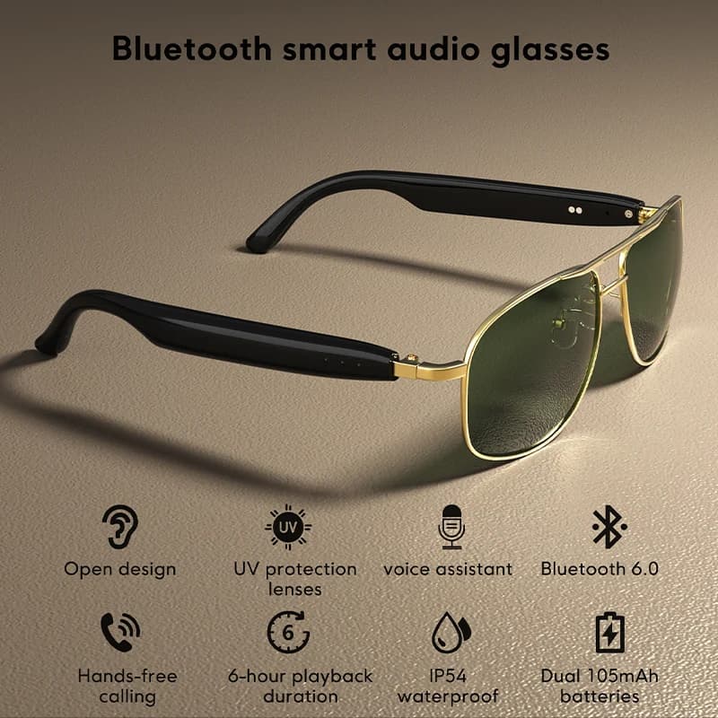 【World premiere】Blackview Smart glasses D1 Pro Open sound field voice assistant IP54 Outdoor UV protection SunGlasses - 2