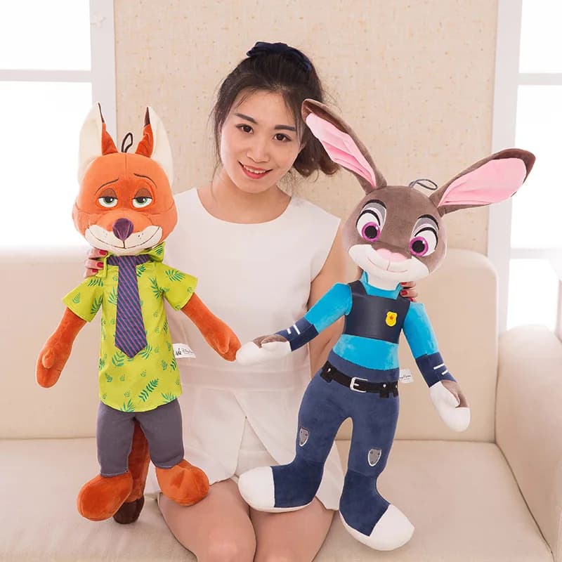 HOT！HOTSALE Cartoon Anime Movie Zootopia Plush Toy Fox Nick Wilde Rabbit Judy Hopps Doll Soft Stuffed Animals Xmas Gifts - 2