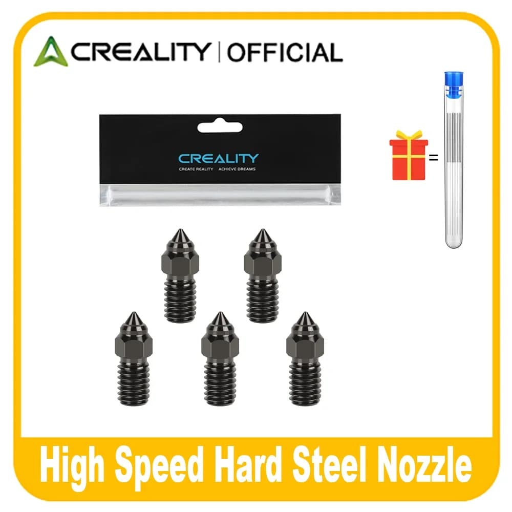 مجموعة فوهة Creality Ender 3 V3 SE فوهة فولاذية صلبة عالية السرعة 0.2/0.4/0.6/0.8/1.0 مم طابعة ثلاثية الأبعاد لـ Ender3 V3 SE/Ender 7/Ender 5