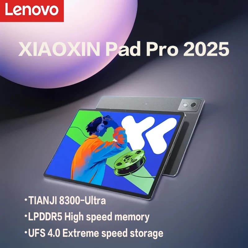 جهاز لوحي لينوفو XIAOXIN Pad Pro12.7 2025 للألعاب والدراسة والمكتب مع اتصال فائق، معالج Dimensity 8300، شاشة 2.9K بمعدل تحديث 144Hz، رمادي