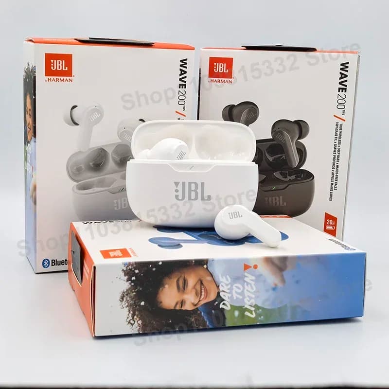 سماعات أذن لاسلكية أصلية من JBL Wave 200TWS، سماعات بلوتوث 5.0 مع ميكروفون، مثالية للرياضة - 3
