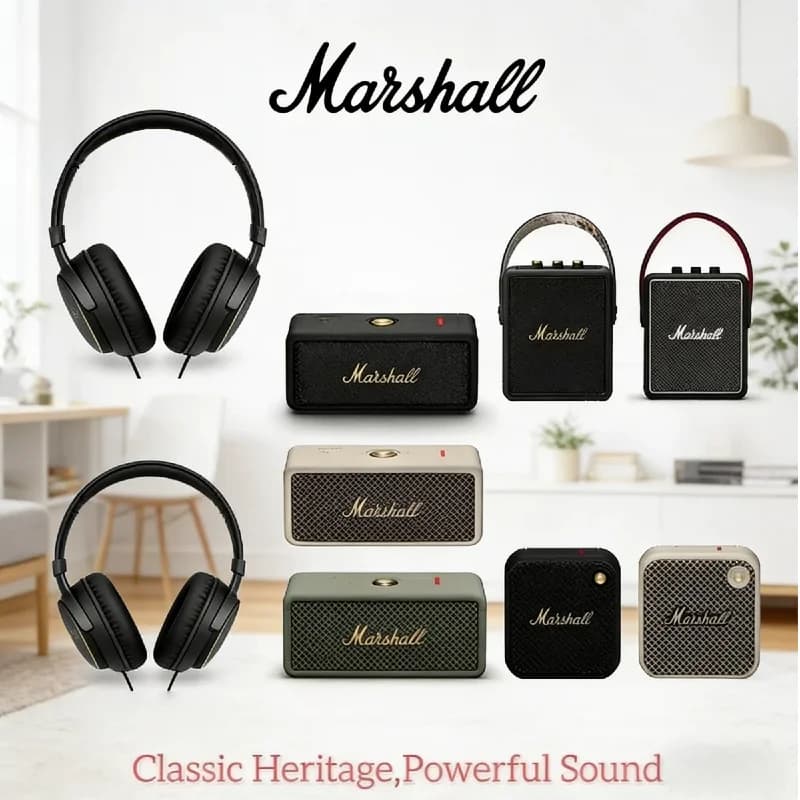 2026 Newest Marshall Bluetooth Speaker Portable Wireless with TWS True Wireless Loud Stereo  Audio Outdoor Home Best Seller