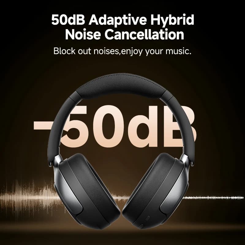 QCY H3 Pro ANC Wireless Headphone Hi-Res Spatial Audio Earphone with LDAC 50dB Noise Canceling Over Ear Headset Dual Connection - 2