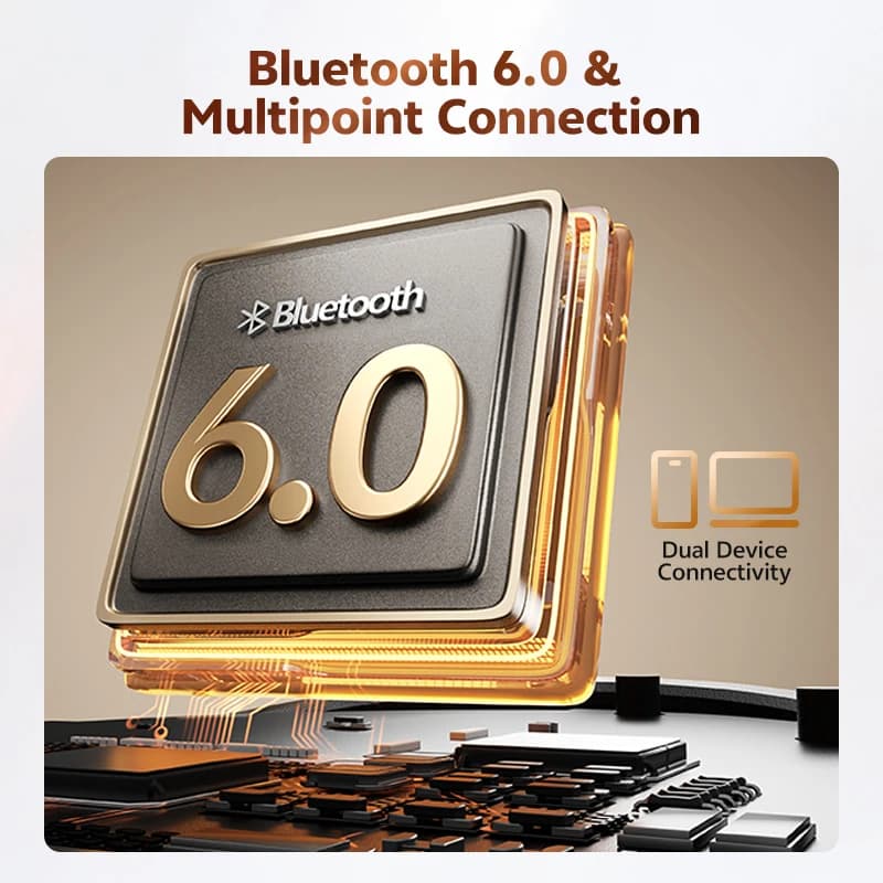سماعات أذن كليب أون QCY Crossky C50 CT06 بلوتوث 6.0 مفتوحة الأذن بمحركات مزدوجة المغناطيس مع تعزيز الجهير 4 ميكروفونات مكالمات واضحة بتقنية الذكاء الاصطناعي 35 ساعة مقاومة للماء IPX5 - 6