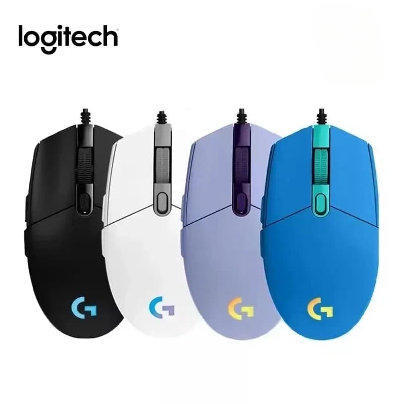 ماوس Logitech G102/G203 Lightsync، تتبع بصري، 8000 DPI، 16.8 مليون لون LED، 6 أزرار قابلة للتخصيص، ماوس سلكي - 2