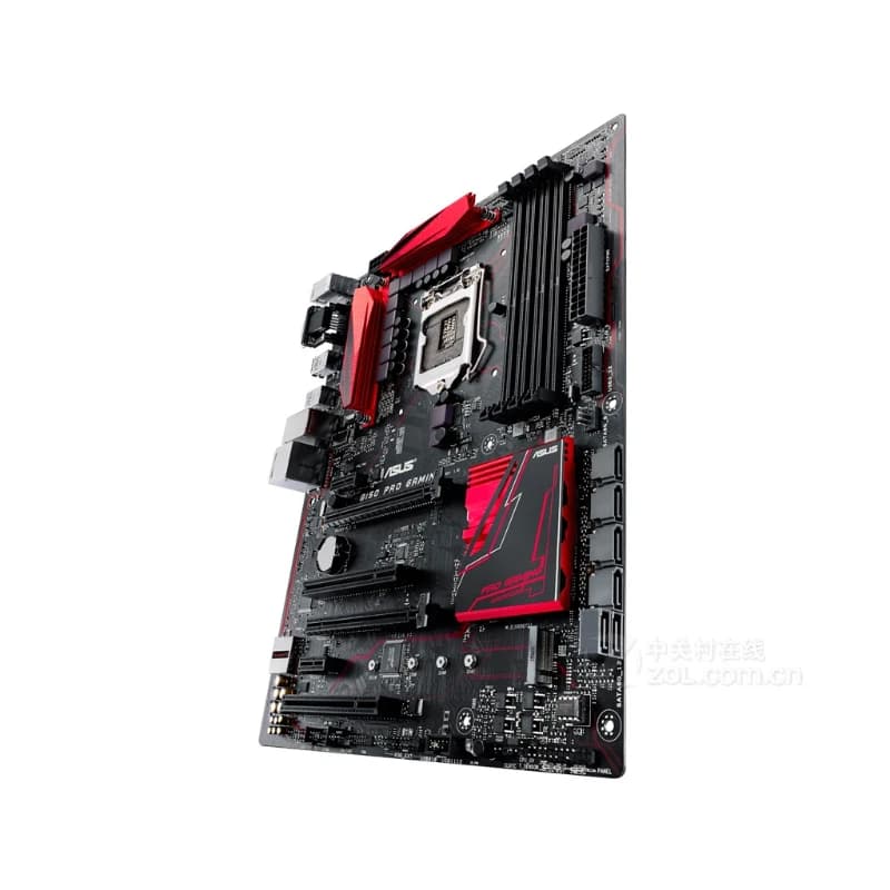 لوحة أم مستعملة ASUS B150 PRO GAMING، شريحة Intel B150، مقبس LGA 1151، 4 فتحات DDR4 DIMM، 64 جيجابايت، PCI-E 3.0، M.2 SATA3، VGA، HDMI، USB3.1، ATX - 6