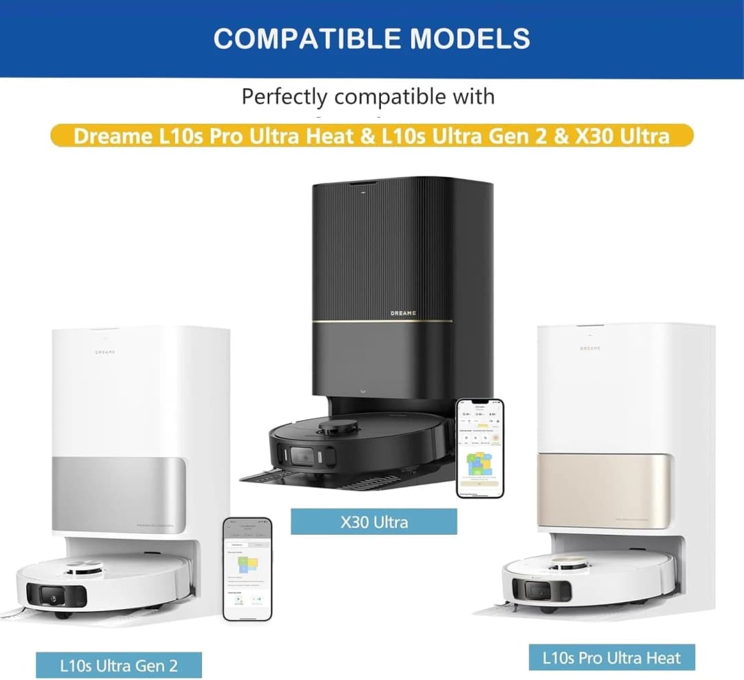 إكسسوارات مكنسة كهربائية دريم L10s برو ألترا هيت، X30 ألترا، X30 برو، فرشاة جانبية رئيسية بديلة، فلتر، ممسحة، كيس غبار - 2