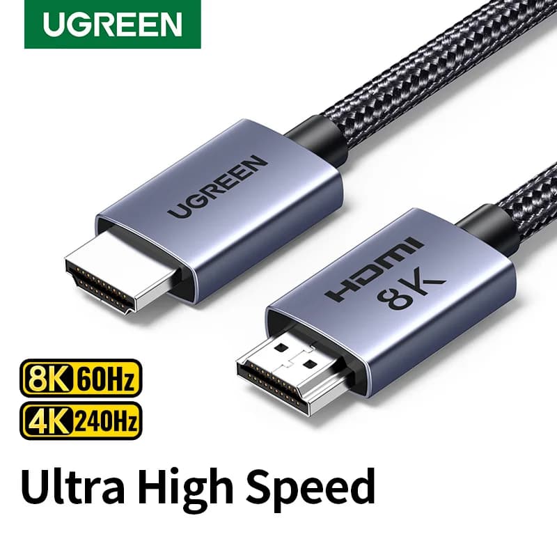 كابل اتش دي ام اي يو جرين 8K/60Hz لبلاي ستيشن 5 وجهاز شاومي تي في بوكس بسرعة فائقة معتمد 8K@60Hz كابل 48 جيجابت في الثانية دولبي فيجن HDCP2.3