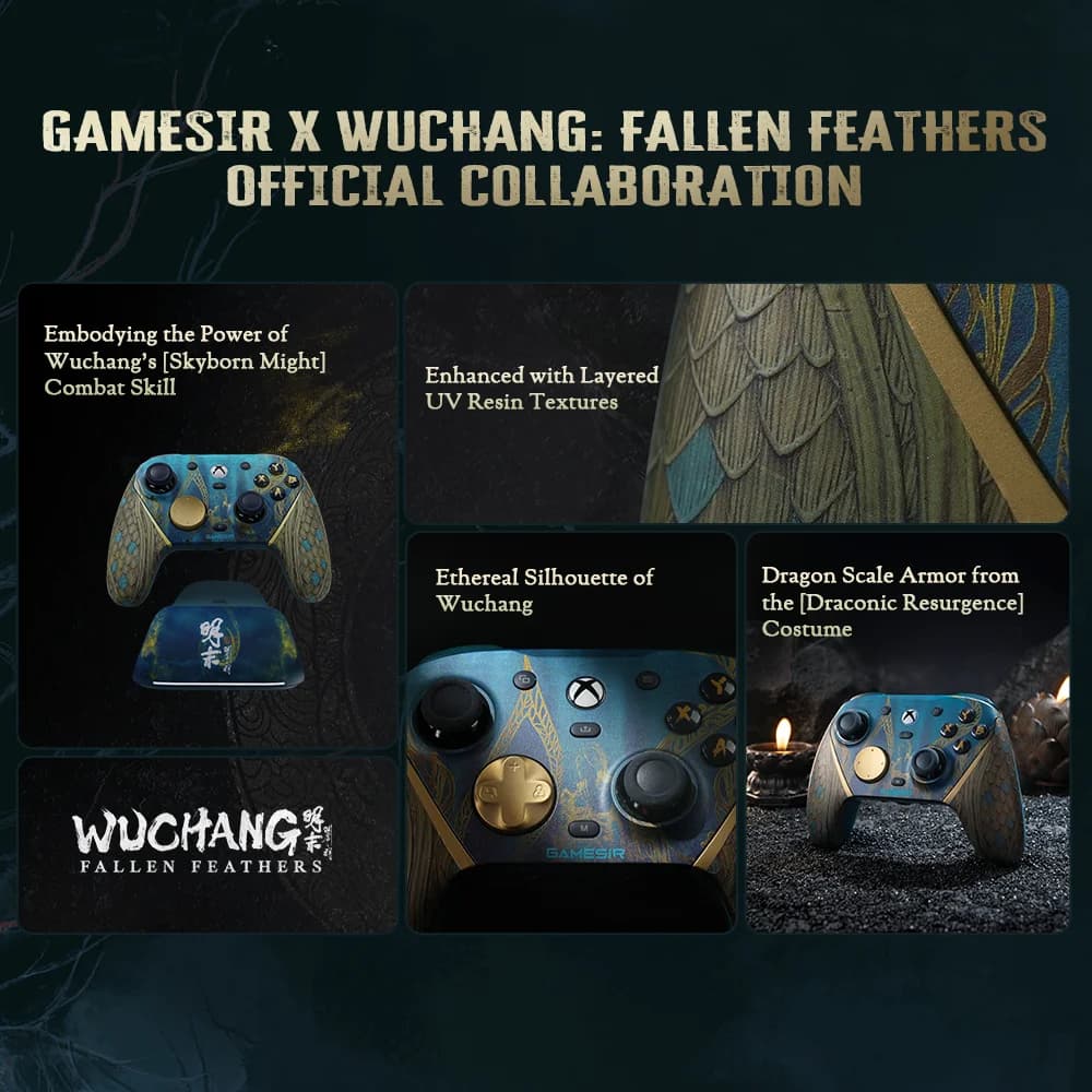 GameSir G7 Pro Wوشانغ: إصدار Fallen Feathers، وحدة تحكم Xbox لاسلكية لـ Xbox Series X|S، Xbox One X|S، Steam، PC، Android - 4