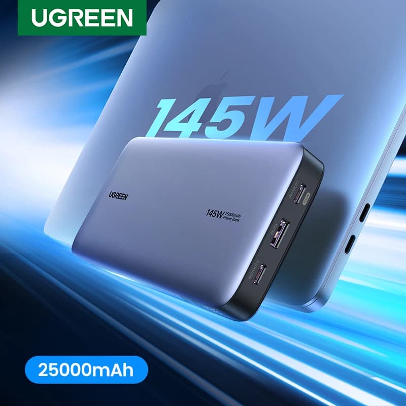 يوجرين باور بانك محمول 25000 مللي أمبير PD 3.1 شحن سريع 140 واط لماك بوك برو آيفون سامسونج كمبيوتر محمول