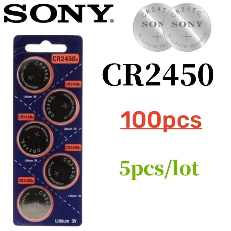 100 قطعة بطارية Sony أصلية CR2450 CR2430 CR2032 CR2025 CR1632 CR1616 CR1620 CR1220 الليثيوم - 3